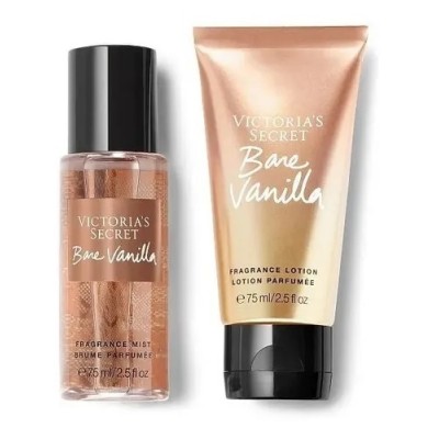 Victoria'S  Secret Kit Mini Spray e Loção Bare Vanilla 75ml 